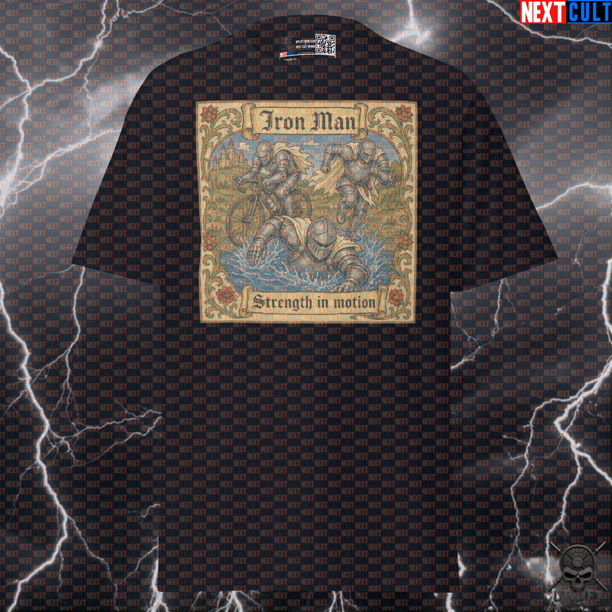 Hybrid Athlete T-Shirt – Iron Man Medieval Triathlon Gym Shirt for Endurance Racers | T-shirts | ["Cardio", "Fitness", "Gym", "IRONMAN", "Knight", "NCB", "Pump Cover", "Triathlon", "Workout"]