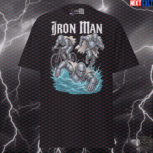 Triathlon T-Shirt – Iron Man Medieval Knight Swim Bike Run Shirt for Endurance Athletes T-shirts Next Cult Brand