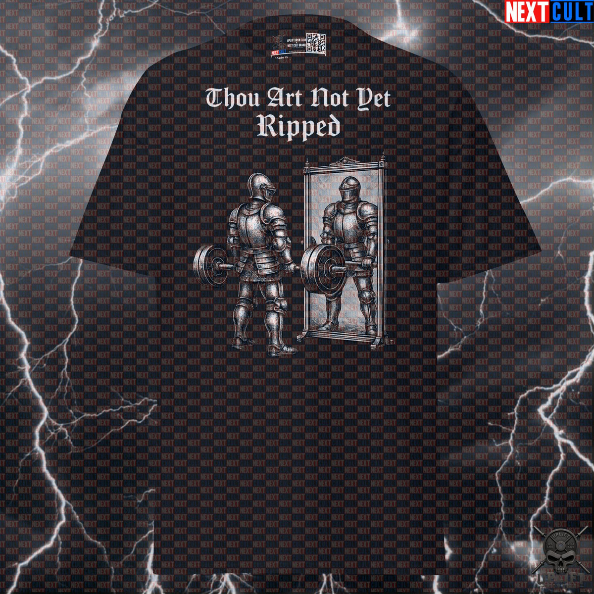 Gym T-Shirt Thou Art Not Yet Ripped Medieval Knight Deadlift Workout Shirt T-shirts Next Cult Brand