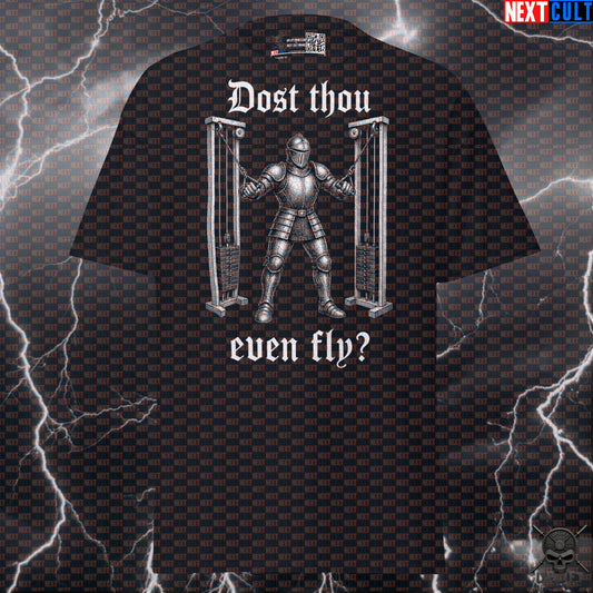 Gym T-Shirt Dost Thou Even Fly Medieval Knight Pec Fly Shirt for Bodybuilders T-shirts Next Cult Brand