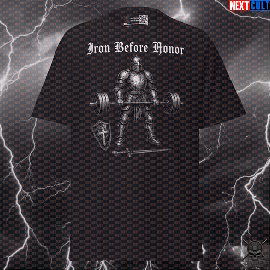 Gym T-Shirt Iron Before Honor Medieval Knight Lifting Shirt for Heavy Lifters T-shirts Next Cult Brand