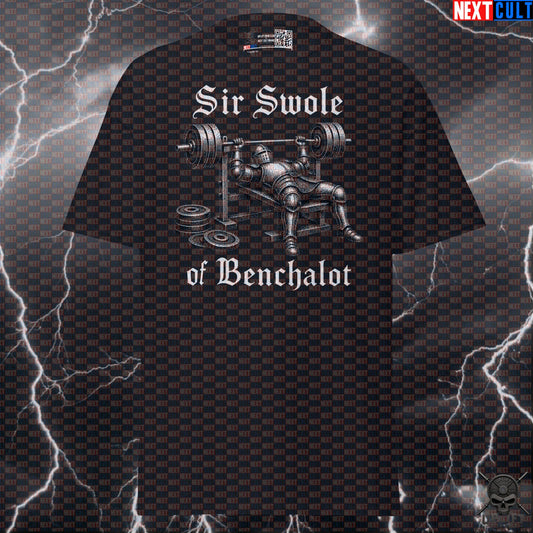 Gym T-Shirt Sir Swole of Benchalot Medieval Knight Bench Press Shirt for Lifters T-shirts Next Cult Brand