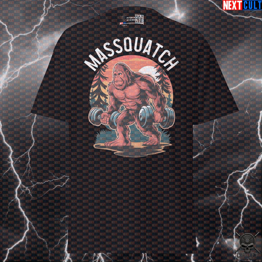 Massquatch Bigfoot Gym T-Shirt - Funny Sasquatch Workout Tee for Lifters, Bodybuilding & Fitness Meme Lovers T-shirts Next Cult Brand