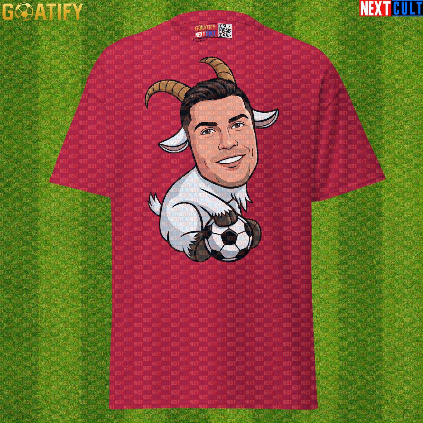 Cristiano Ronaldo T-Shirt – Funny GOAT Soccer Graphic Tee Gift for Portugal Football Fans |  | ["Al Nassr", "Cristiano Ronaldo", "Football", "Juventus", "Manchester United", "Portugal", "Real Madrid", "Soccer"]
