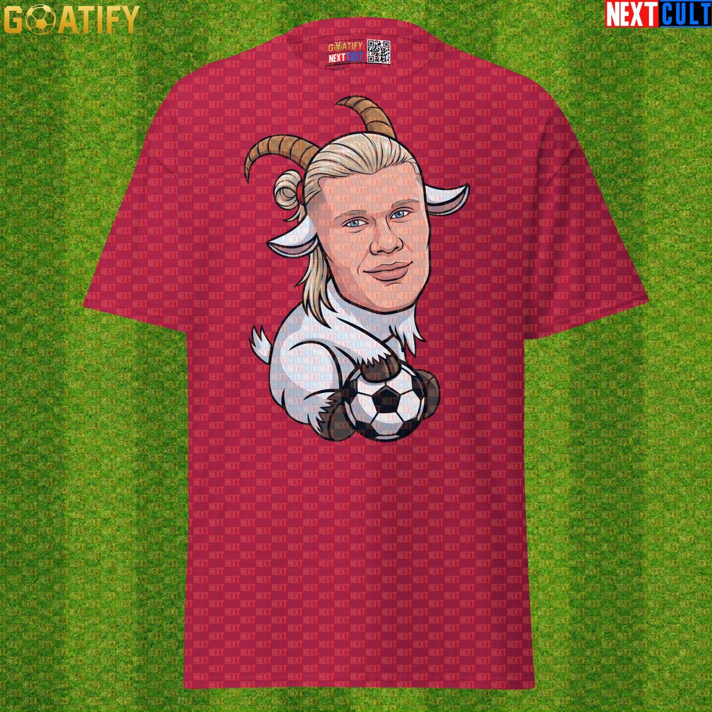 Erling Haaland T-Shirt – GOAT Goal Machine Graphic Tee Gift for Man City and Norway Fans |  | ["Borussia Dortmund", "Erling Haaland", "Football", "Manchester City", "Norway", "Soccer"]