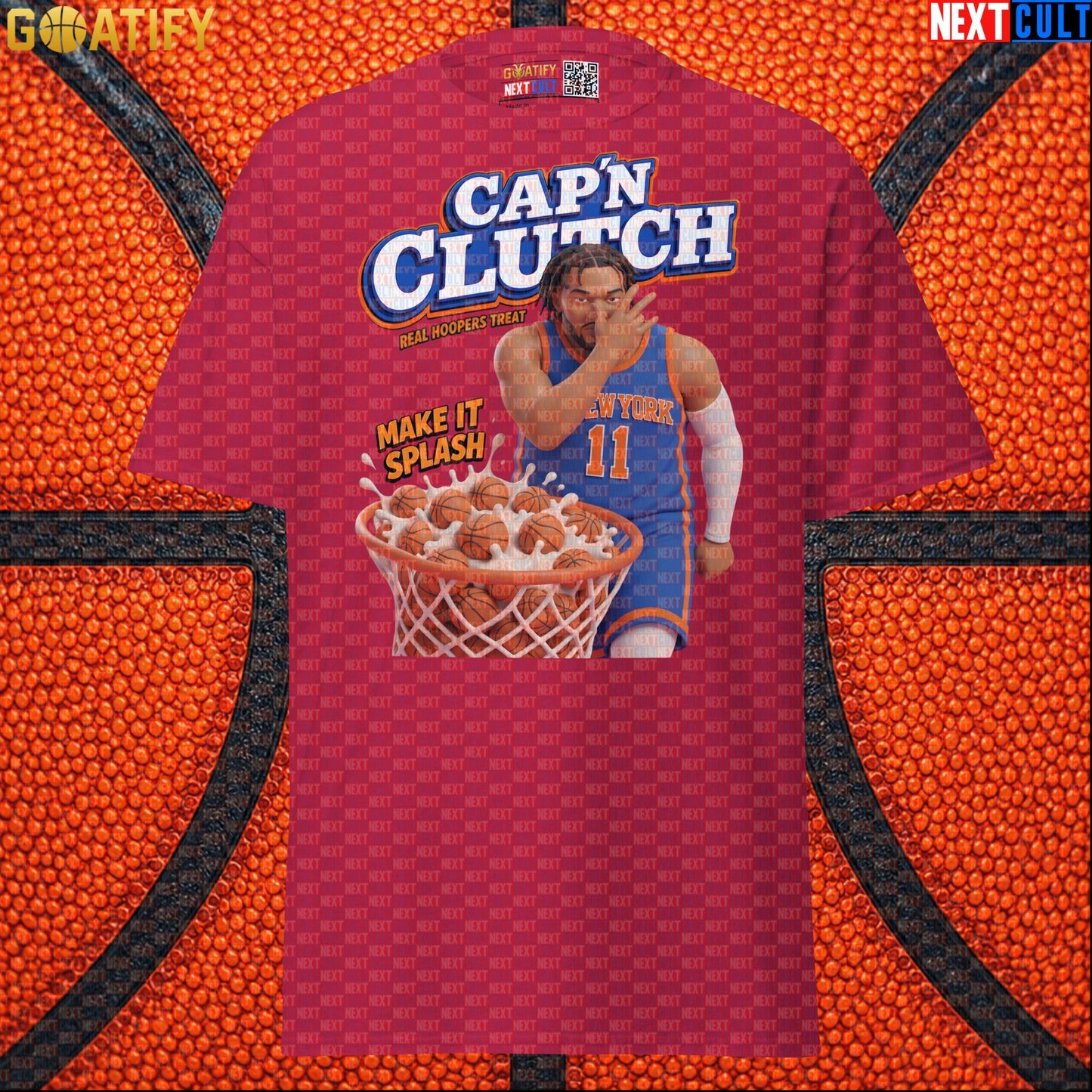 Jalen Brunson T-Shirt – Cap’n Clutch Cereal Parody Tee for Knicks Championship Fans |  | ["Basketball", "Jalen Brunson", "NBA", "New York Knicks"]