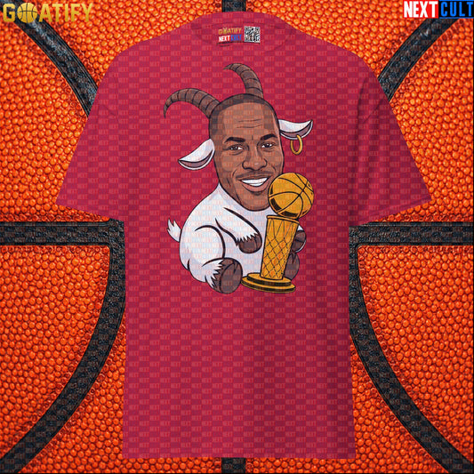 Michael Jordan T-Shirt – GOAT 6 Rings Chicago Bulls Basketball Graphic Tee for NBA Fans Cardinal T-shirts Next Cult Brand