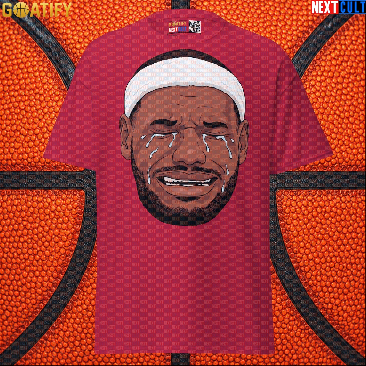 Crying LeBron Meme T-Shirt – Funny NBA Basketball Graphic Tee Game Day Gift for Fans |  | ["Basketball", "LeBron James", "NBA"]