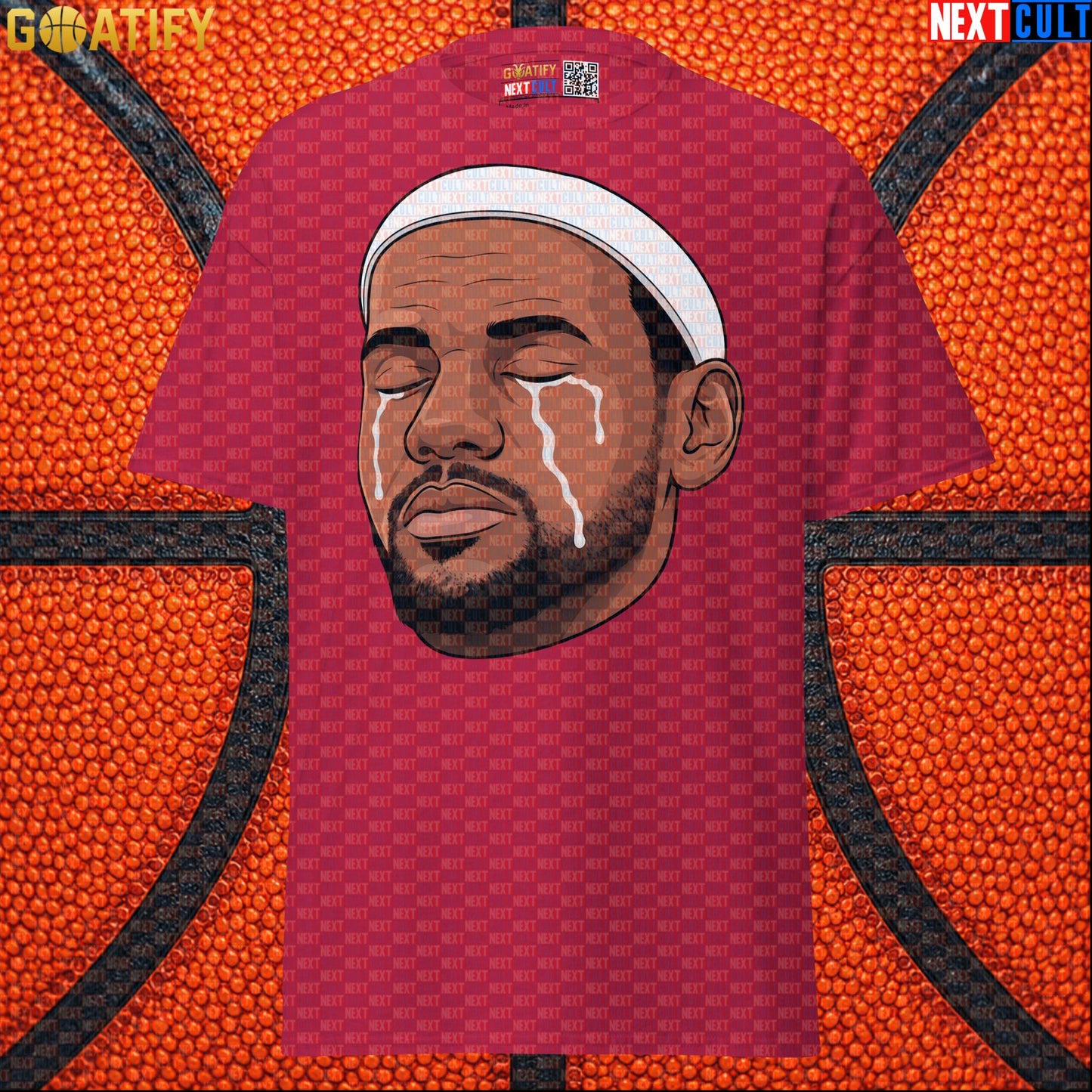 Crying LeBron Meme T-Shirt – Emotional NBA Basketball Graphic Tee Gift for Sports Fans |  | ["Basketball", "LeBron James", "NBA"]