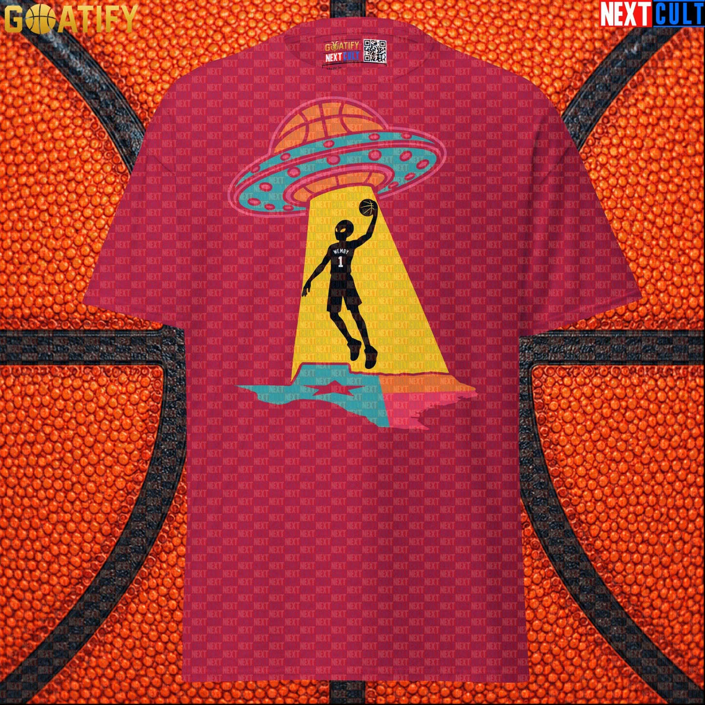 Basketball T-Shirt Alien Wemby UFO Abduction Graphic for Spurs Fans and Game Day Gifts |  | ["Basketball", "France", "NBA", "San Antonio Spurs", "Victor Wembanyama", "Wemby"]