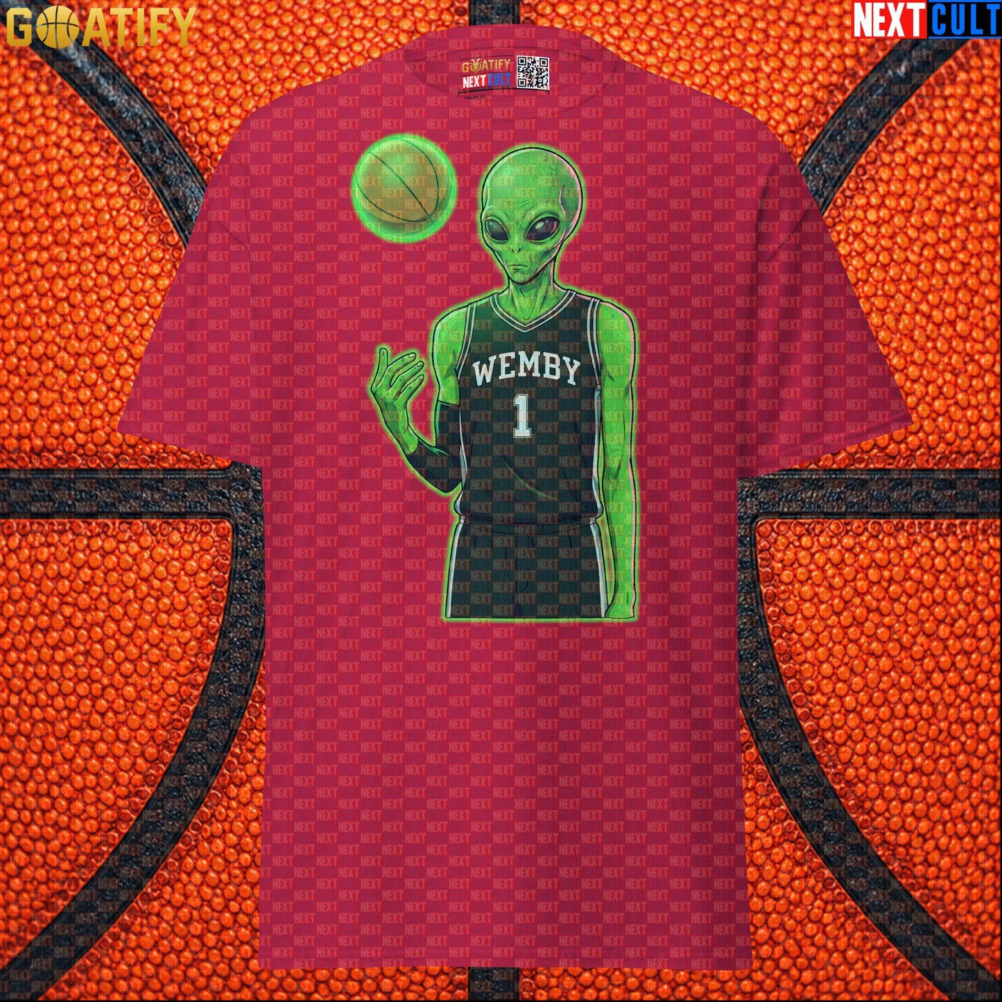 Basketball T-Shirt Alien Wemby Graphic for Spurs Fans, Victor Wembanyama Sci-Fi Gift |  | ["Basketball", "France", "NBA", "San Antonio Spurs", "Victor Wembanyama", "Wemby"]