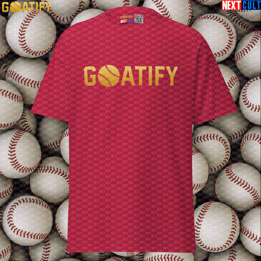 T-Shirt GOATIFY Baseball GOAT Graphic Tee for MLB Fans Greatest of All Time Sports Gift | T-shirts | ["Baseball", "MLB", "NCB"]