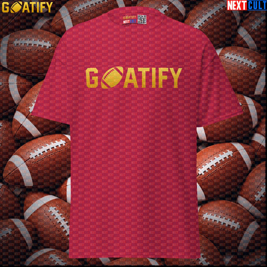 T-Shirt GOATIFY Football GOAT Graphic Tee for NFL Fans Greatest of All Time Sports Gift | T-shirts | ["American Football", "NCB", "NFL"]
