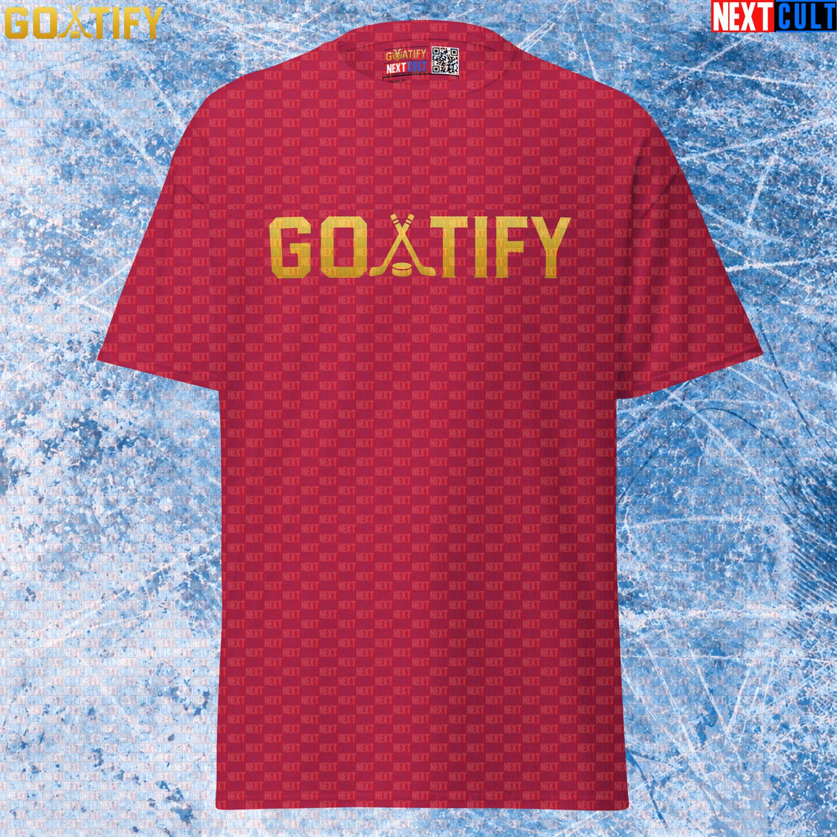 Hockey GOAT T-Shirt GOATIFY Gold Logo Graphic Tee for NHL Fans & Ice Hockey Gifts | T-shirts | ["Hockey", "NCB", "NHL"]