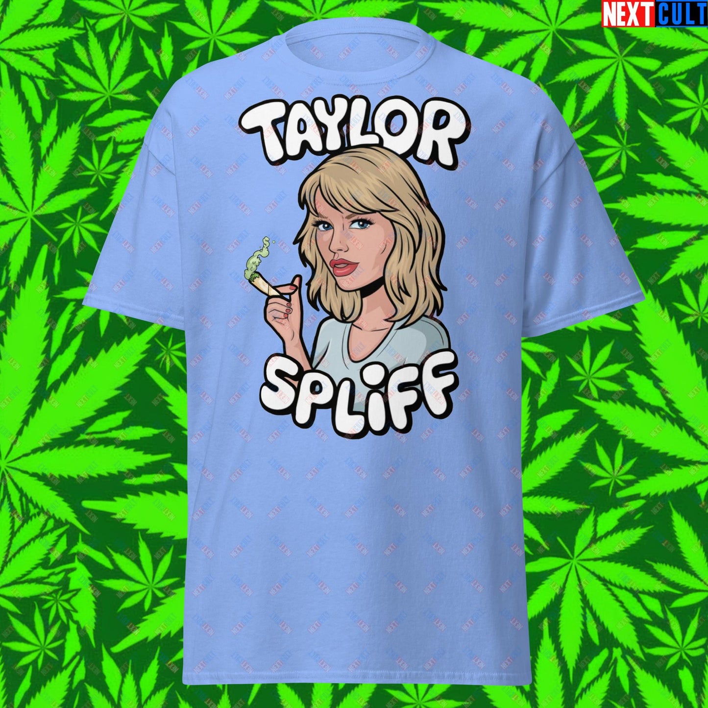 Taylor Spliff Pop Music Star Pothead Stoner Funny Weed Meme Unisex tee Carolina Blue T-shirts Music Weed Next Cult Brand