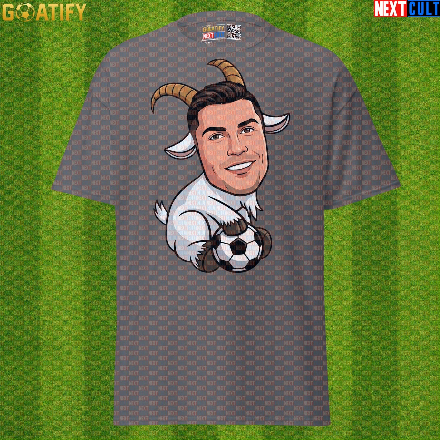 Cristiano Ronaldo T-Shirt – Funny GOAT Soccer Graphic Tee Gift for Portugal Football Fans |  | ["Al Nassr", "Cristiano Ronaldo", "Football", "Juventus", "Manchester United", "Portugal", "Real Madrid", "Soccer"]