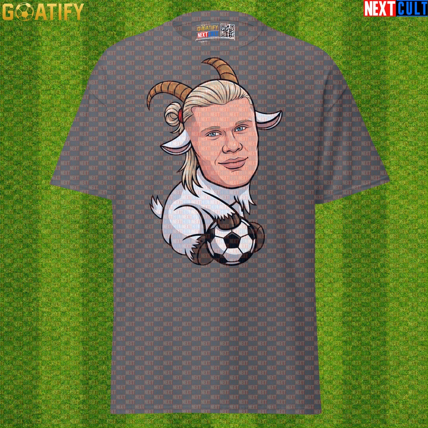 Erling Haaland T-Shirt – GOAT Goal Machine Graphic Tee Gift for Man City and Norway Fans |  | ["Borussia Dortmund", "Erling Haaland", "Football", "Manchester City", "Norway", "Soccer"]