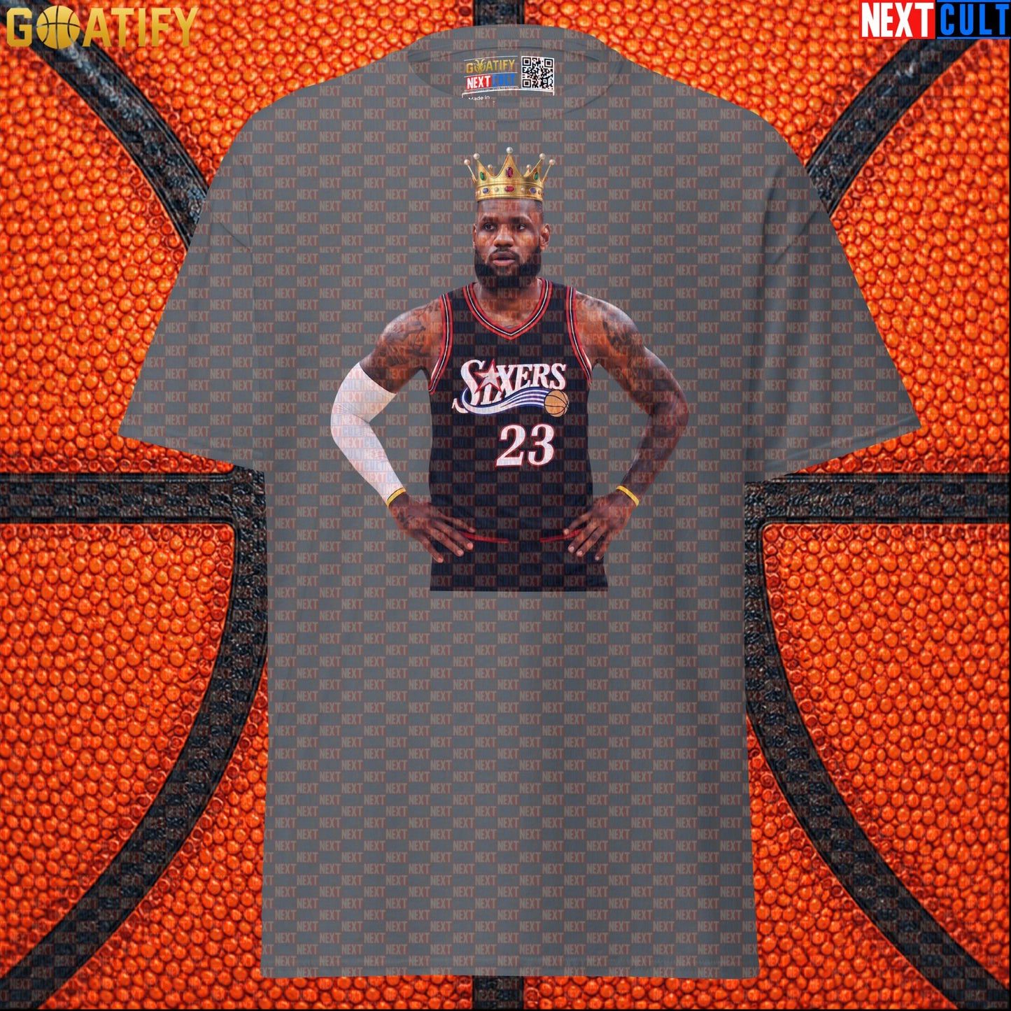 LeBron James T-Shirt – King of Philly 76ers Basketball Graphic Tee for NBA Fans & Gifts |  | ["Basketball", "LeBron James", "NBA", "Philadelphia 76ers"]