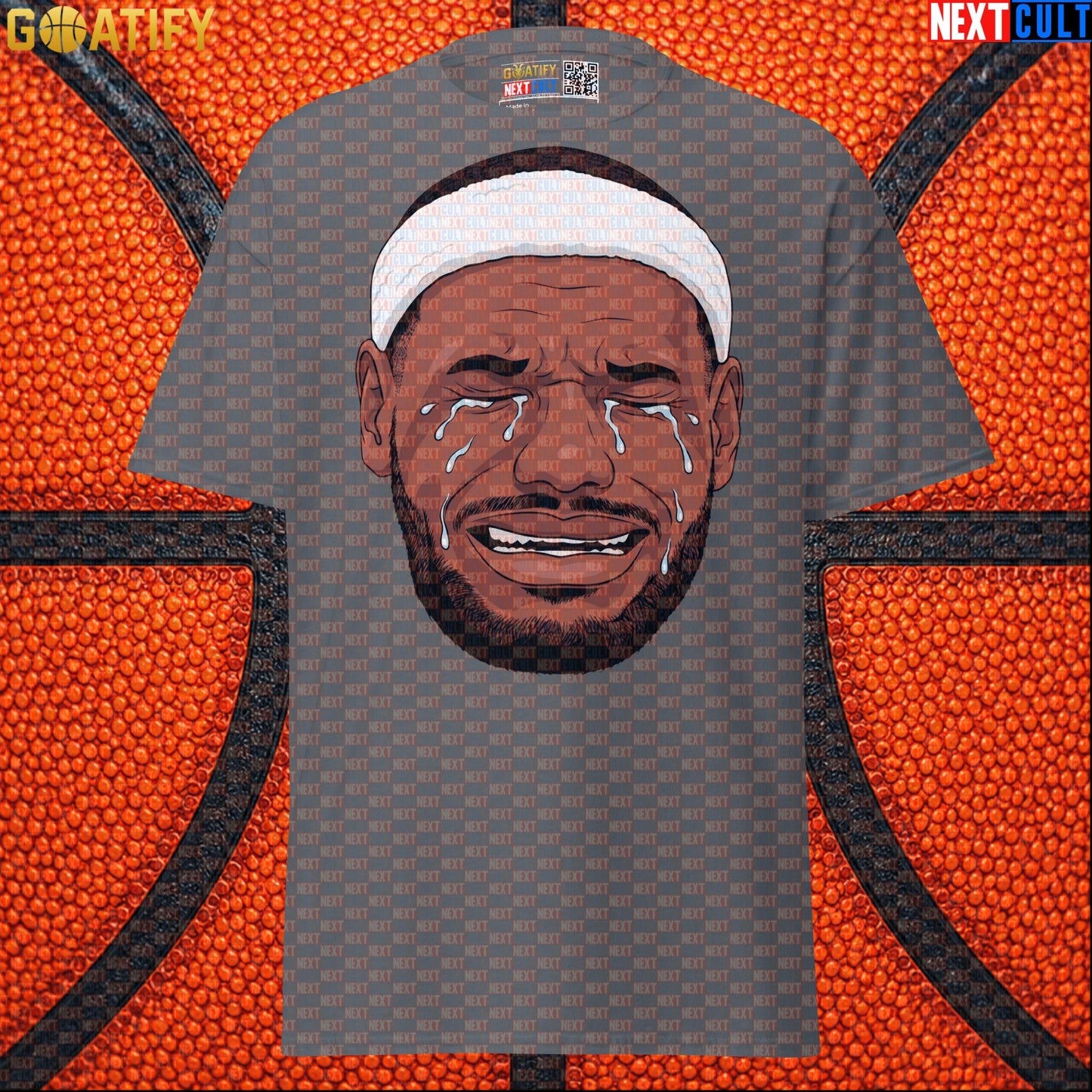 Crying LeBron Meme T-Shirt – Funny NBA Basketball Graphic Tee Game Day Gift for Fans |  | ["Basketball", "LeBron James", "NBA"]