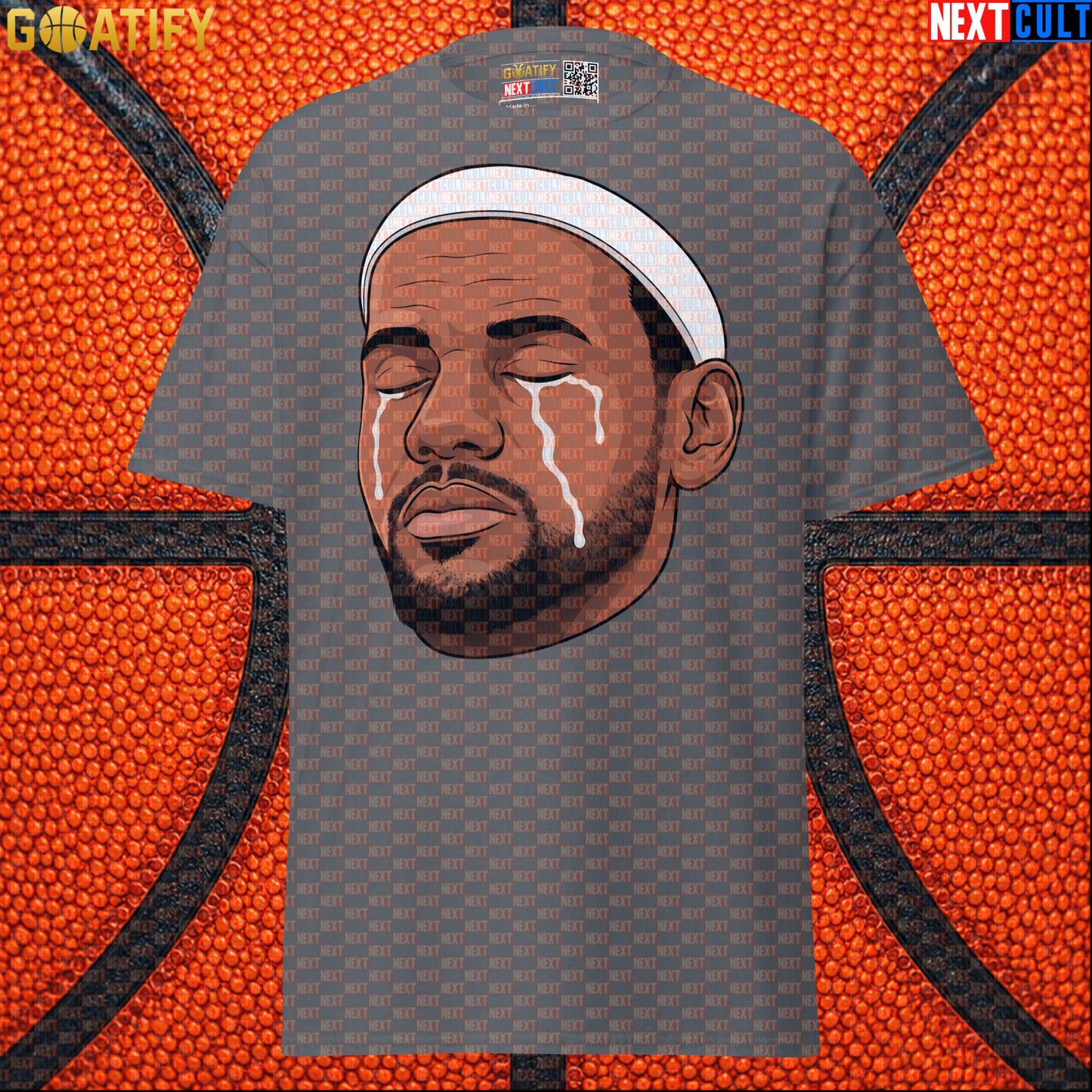 Crying LeBron Meme T-Shirt – Emotional NBA Basketball Graphic Tee Gift for Sports Fans |  | ["Basketball", "LeBron James", "NBA"]