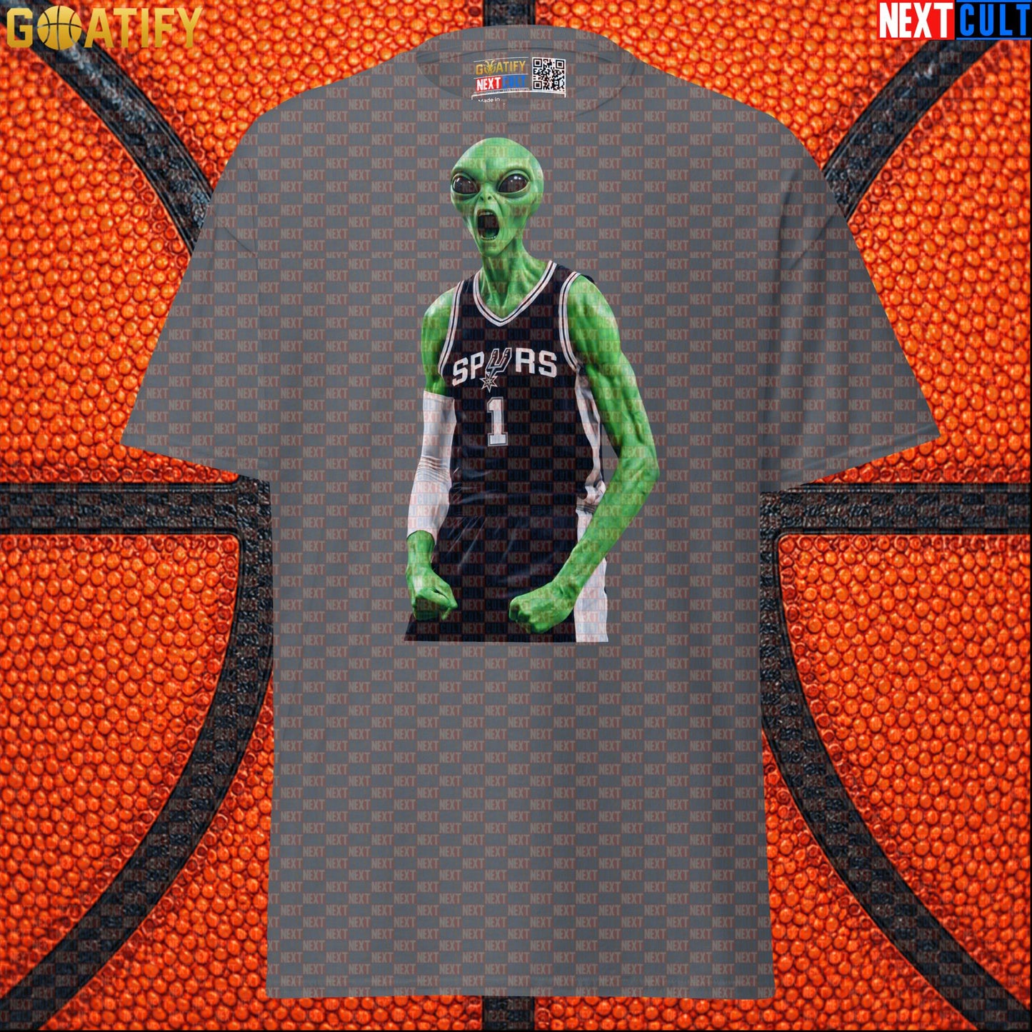 Basketball T-Shirt Alien Wemby Screaming Graphic for Victor Wembanyama and Spurs Fans |  | ["Basketball", "France", "NBA", "San Antonio Spurs", "Victor Wembanyama", "Wemby"]
