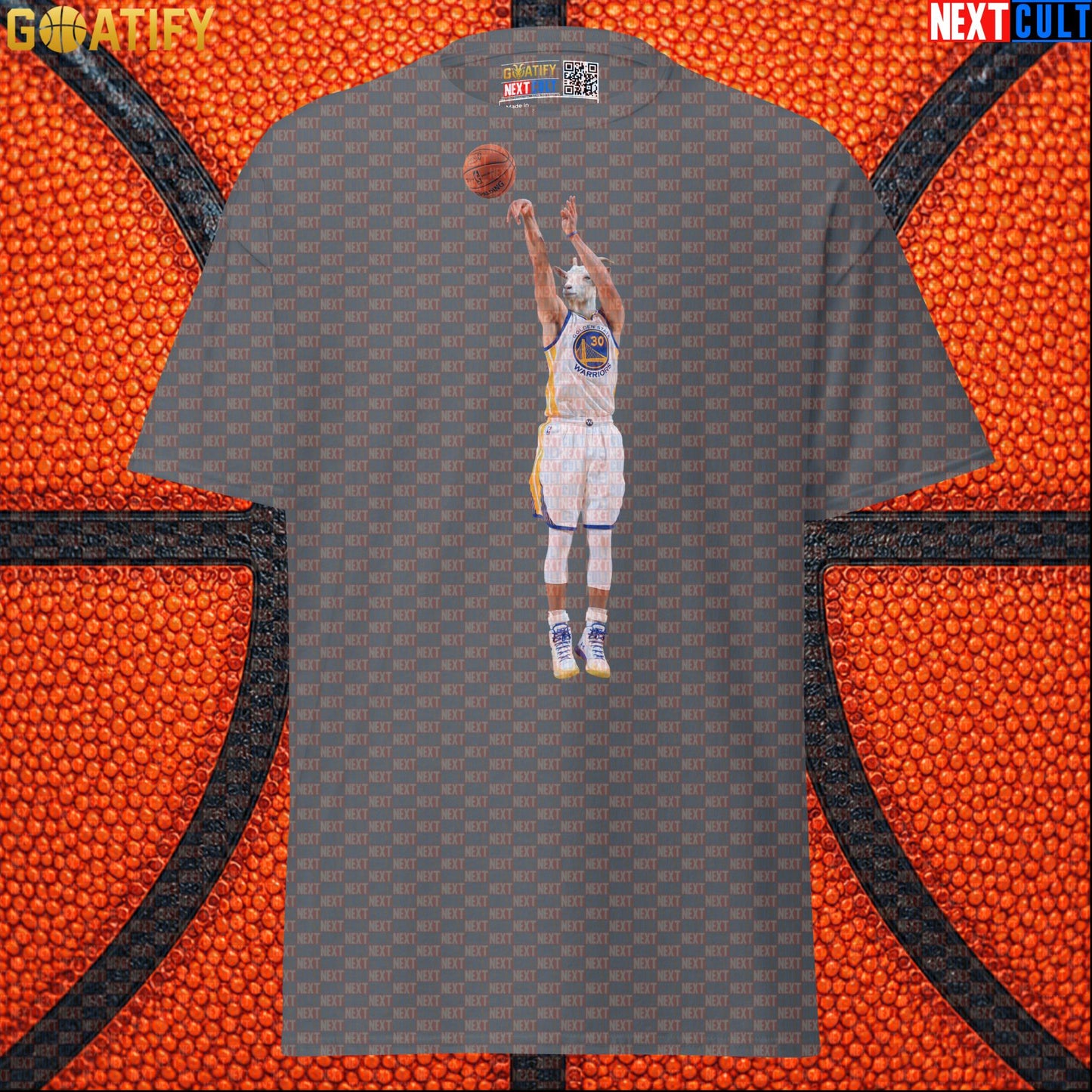 T-Shirt Stephen Curry GOAT 3 Pointer Graphic Tee for Warriors Fans NBA Basketball Gift Charcoal T-shirts Next Cult Brand