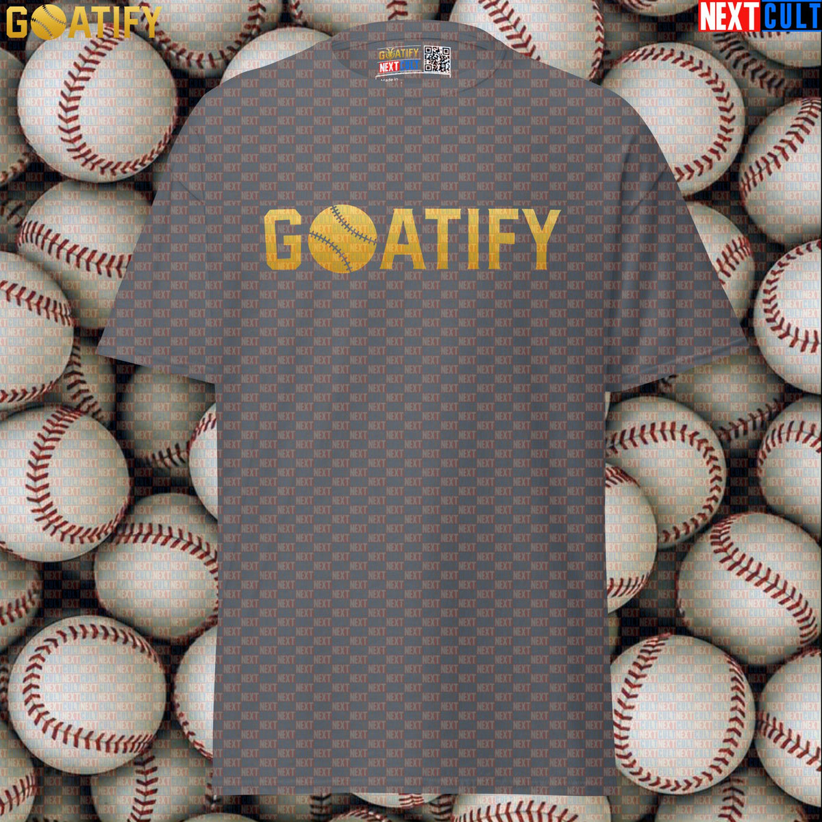 T-Shirt GOATIFY Baseball GOAT Graphic Tee for MLB Fans Greatest of All Time Sports Gift | T-shirts | ["Baseball", "MLB", "NCB"]