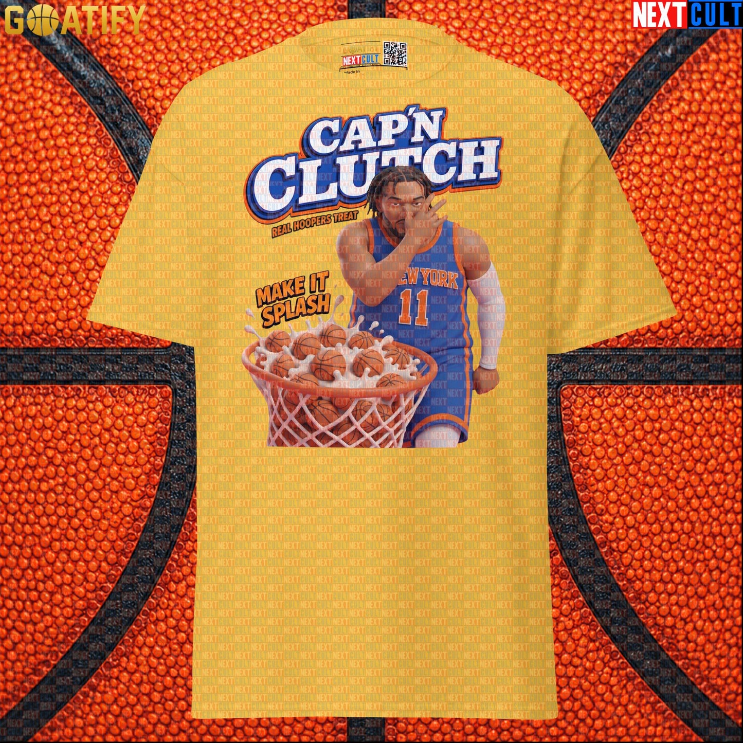 Jalen Brunson T-Shirt – Cap’n Clutch Cereal Parody Tee for Knicks Championship Fans |  | ["Basketball", "Jalen Brunson", "NBA", "New York Knicks"]