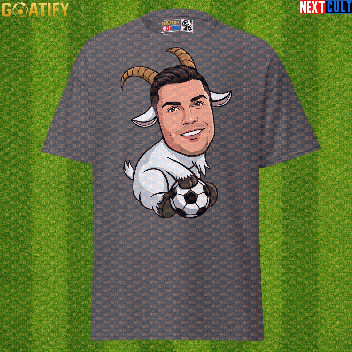 Cristiano Ronaldo T-Shirt – Funny GOAT Soccer Graphic Tee Gift for Portugal Football Fans |  | ["Al Nassr", "Cristiano Ronaldo", "Football", "Juventus", "Manchester United", "Portugal", "Real Madrid", "Soccer"]