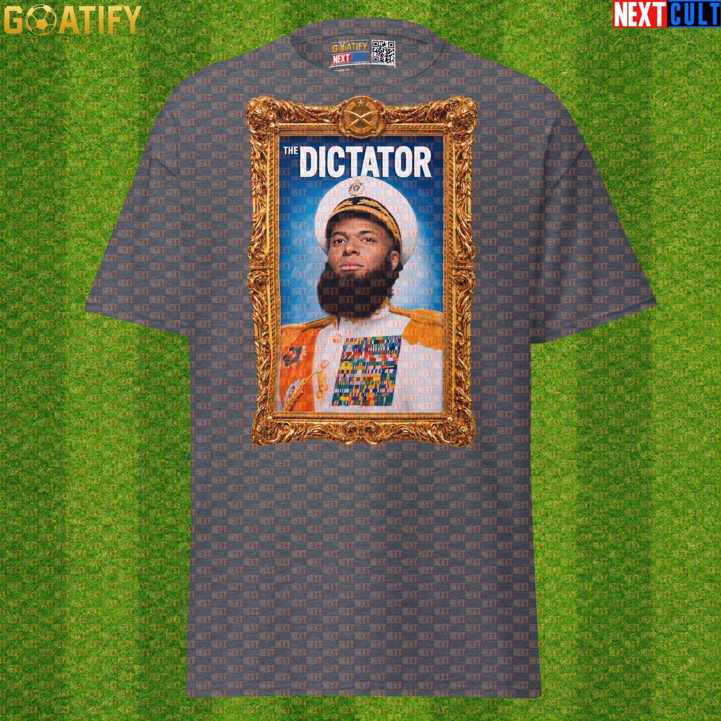 Kylian Mbappe T-Shirt – The Dictator Baroque Football Tee for France and Real Madrid Fans Dark Heather Next Cult Brand