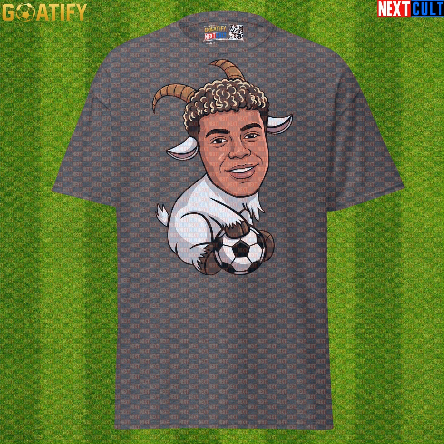 Lamine Yamal T-Shirt – Baby GOAT Soccer Graphic Tee for Spain Fans and Match Days Dark Heather Next Cult Brand