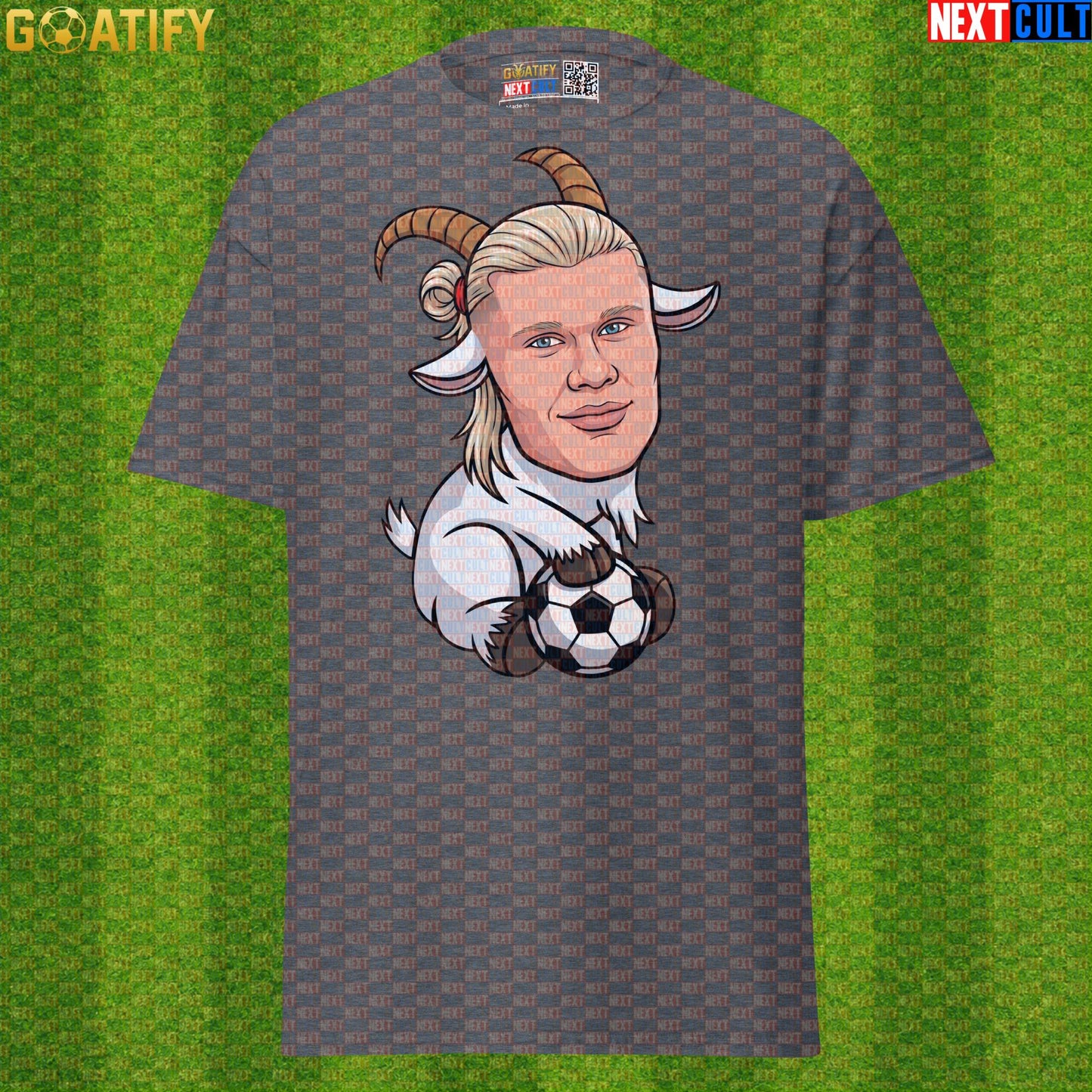 Erling Haaland T-Shirt – GOAT Goal Machine Graphic Tee Gift for Man City and Norway Fans |  | ["Borussia Dortmund", "Erling Haaland", "Football", "Manchester City", "Norway", "Soccer"]