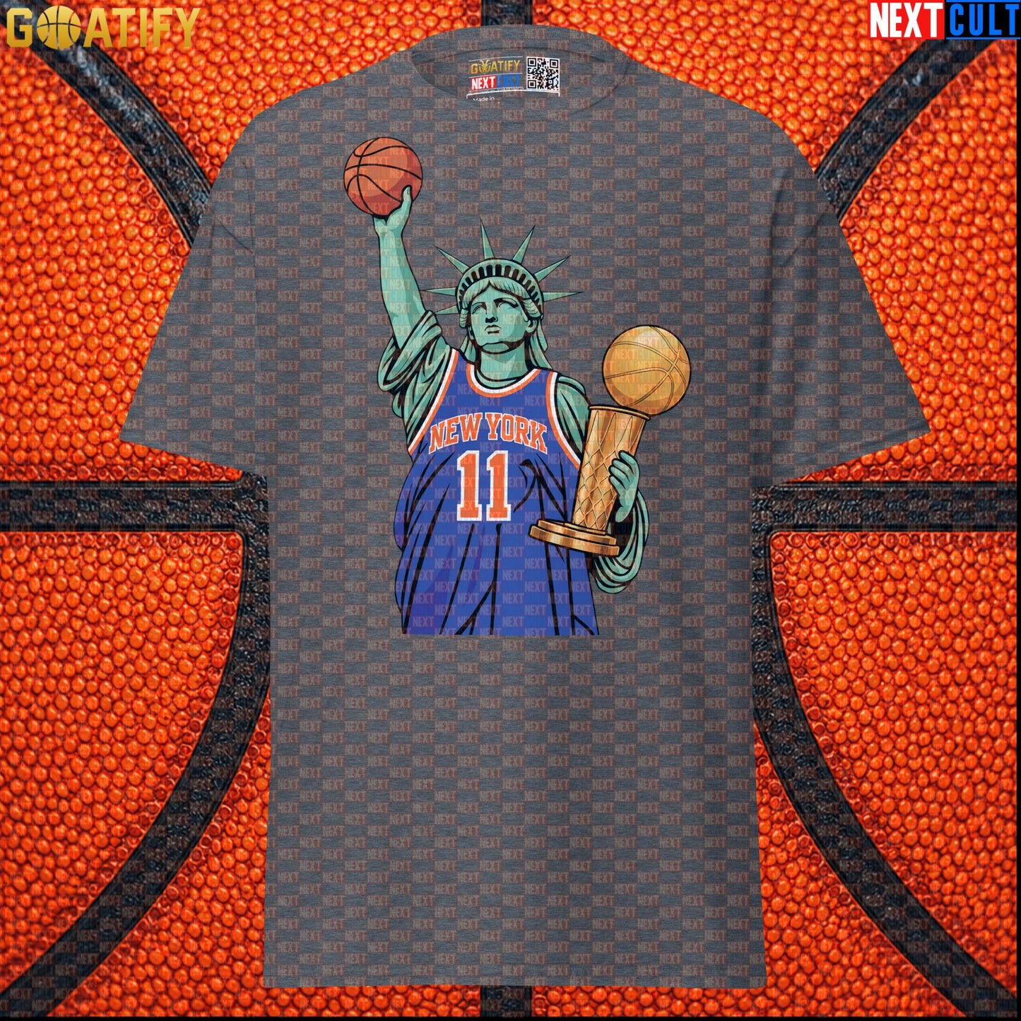 New York Knicks T-Shirt – 2026 NBA Champions Liberty Graphic Tee for Basketball Fans Dark Heather Next Cult Brand