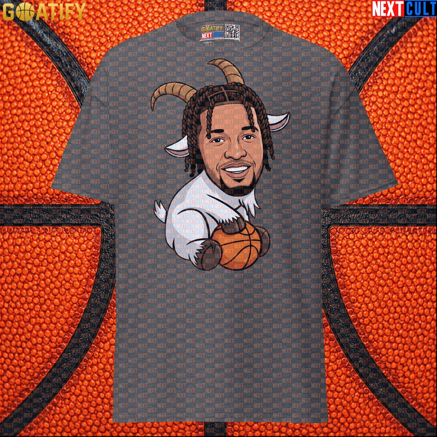 Jalen Brunson T-Shirt – NBA Champion GOAT Graphic Tee Gift for New York Knicks Fans Dark Heather Next Cult Brand