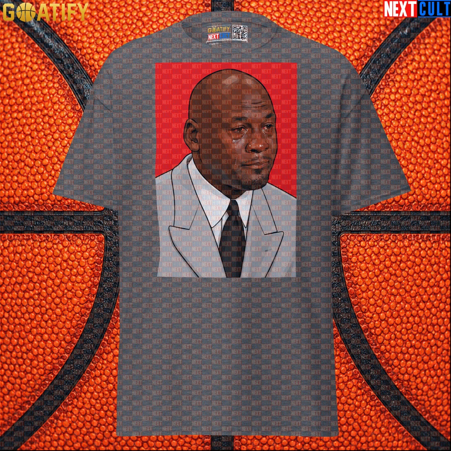 Michael Jordan T-Shirt Crying Jordan Meme Graphic Tee Gift for Chicago Bulls NBA Fans |  | ["Basketball", "Chicago Bulls", "Michael Jordan", "NBA"]