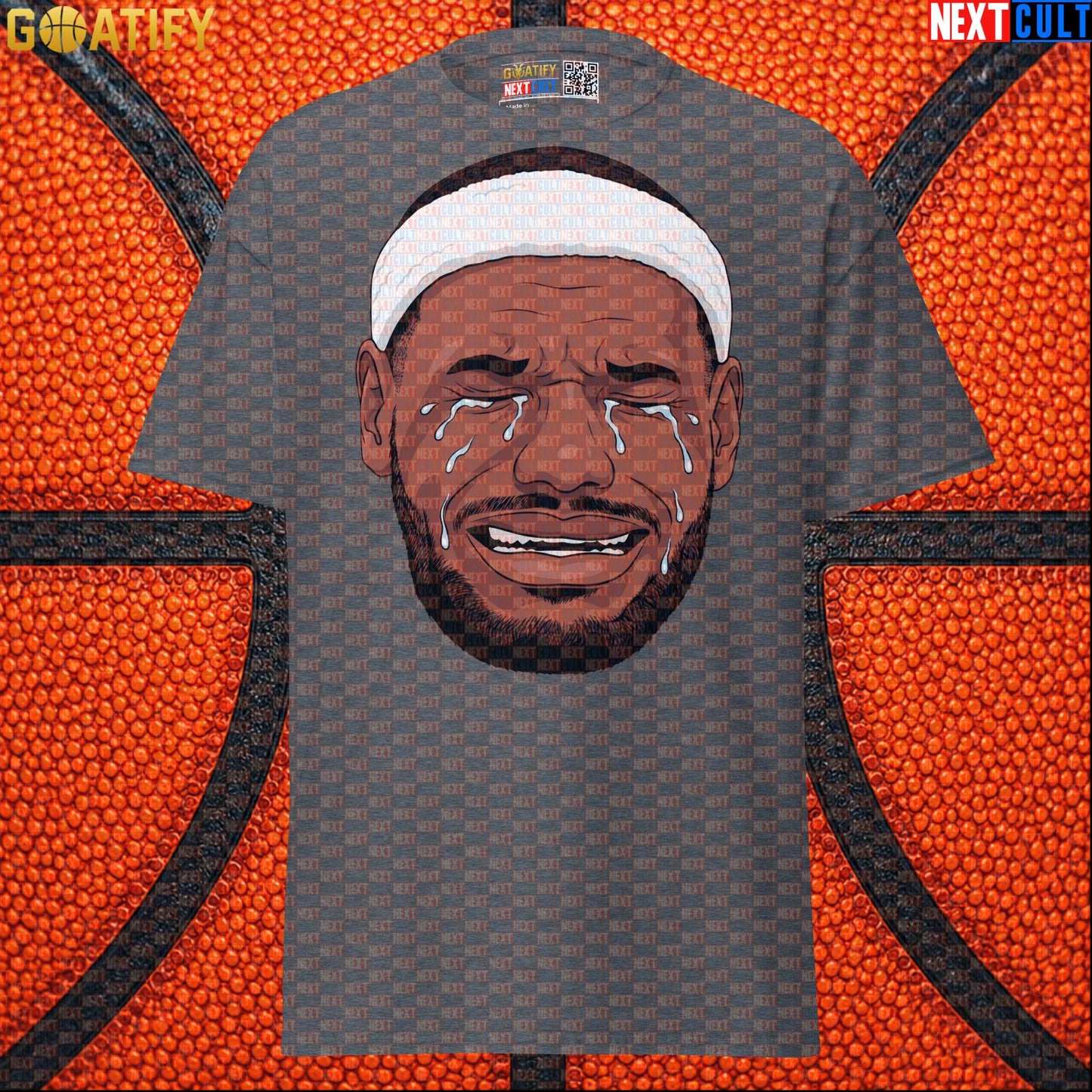 Crying LeBron Meme T-Shirt – Funny NBA Basketball Graphic Tee Game Day Gift for Fans |  | ["Basketball", "LeBron James", "NBA"]