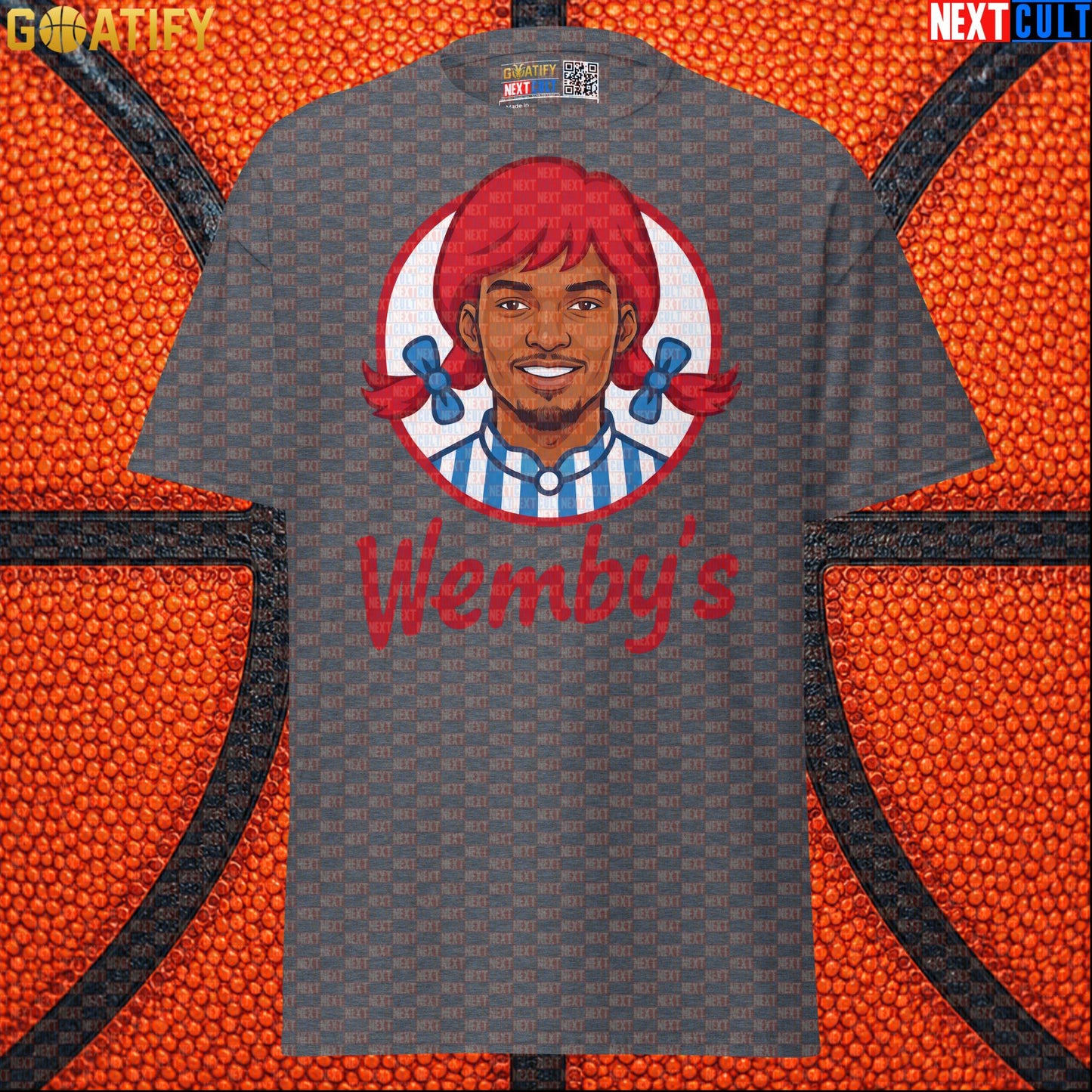 Basketball T-Shirt Wemby's Fast Food Parody for Victor Wembanyama Fans and NBA Gifts |  | ["Basketball", "France", "NBA", "San Antonio Spurs", "Victor Wembanyama", "Wemby"]