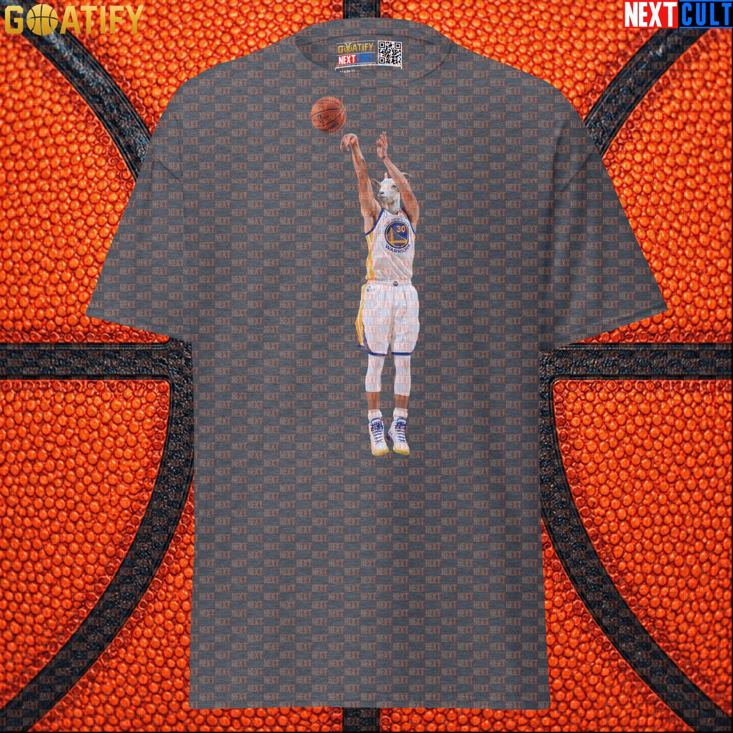 T-Shirt Stephen Curry GOAT 3 Pointer Graphic Tee for Warriors Fans NBA Basketball Gift Dark Heather T-shirts Next Cult Brand
