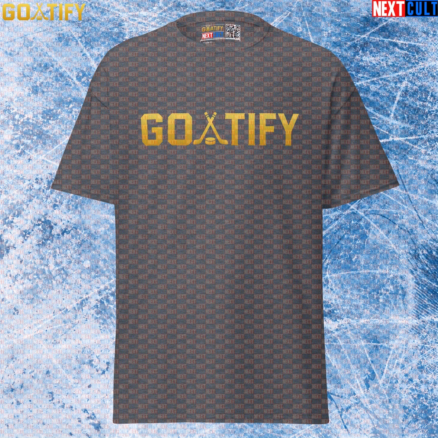Hockey GOAT T-Shirt GOATIFY Gold Logo Graphic Tee for NHL Fans & Ice Hockey Gifts | T-shirts | ["Hockey", "NCB", "NHL"]