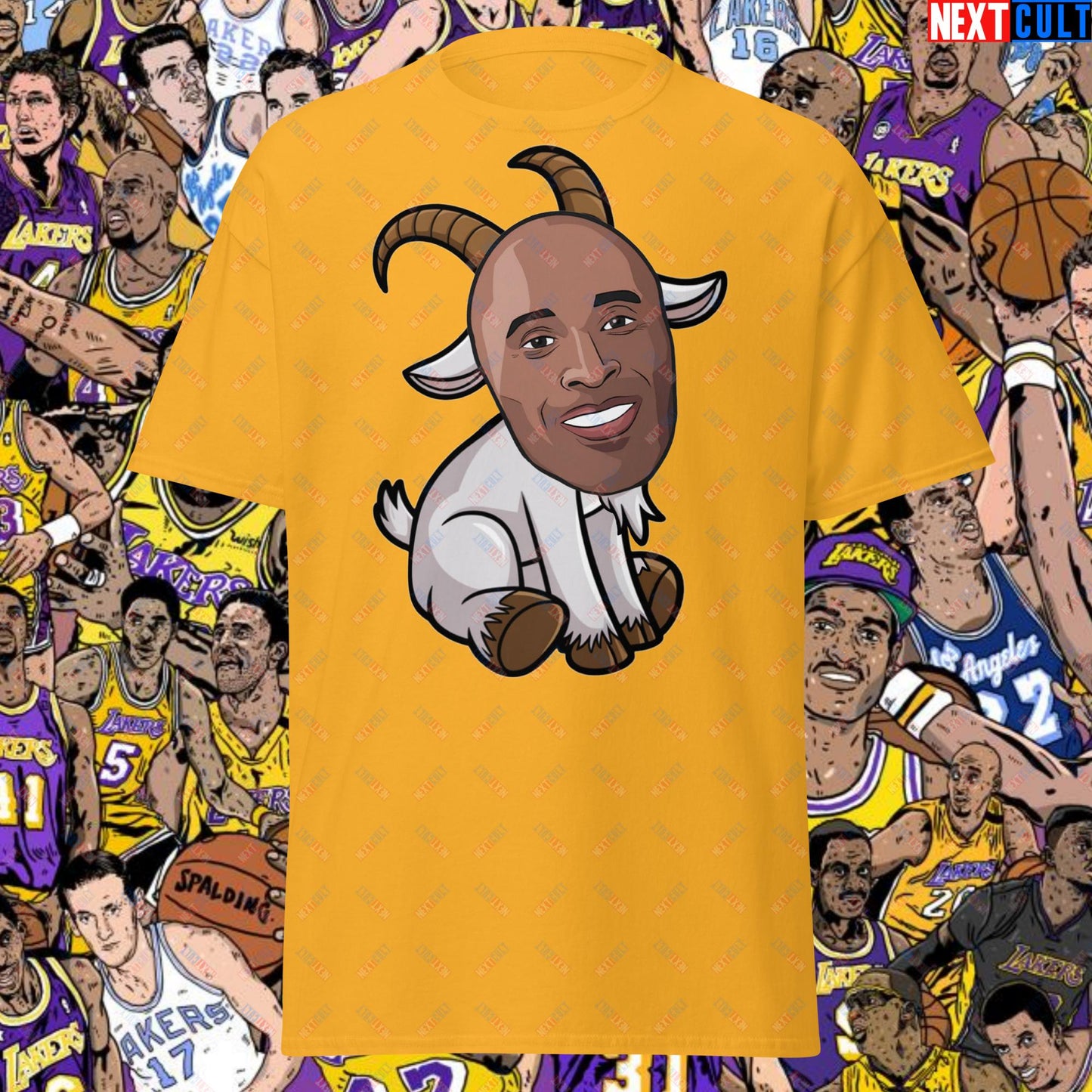 Kobe Bryant G.O.A.T. T-Shirt - Settle the Debate Casual Top - Greatest of All Time NBA Meme Tee for Basketball Fans - Perfect Gift for Kobe Fans Unisex tee Gold T-shirts Basketball G.O.A.T. Kobe Bryant Los Angeles Lakers NBA Next Cult Brand