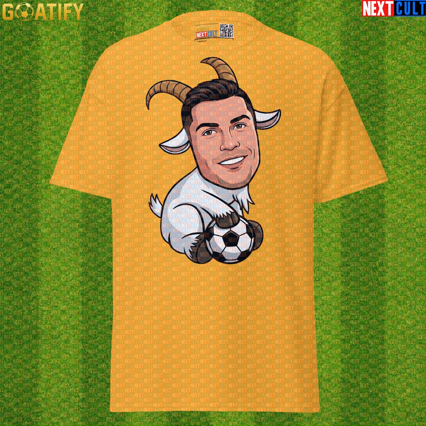 Cristiano Ronaldo T-Shirt – Funny GOAT Soccer Graphic Tee Gift for Portugal Football Fans |  | ["Al Nassr", "Cristiano Ronaldo", "Football", "Juventus", "Manchester United", "Portugal", "Real Madrid", "Soccer"]