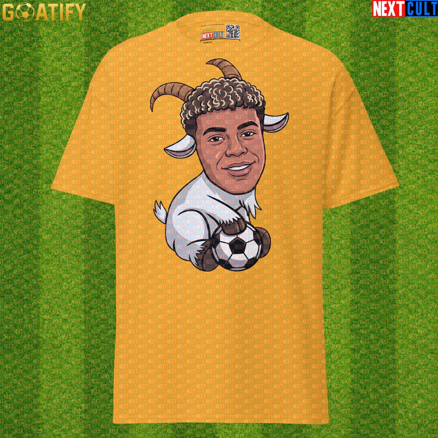 Lamine Yamal T-Shirt – Baby GOAT Soccer Graphic Tee for Spain Fans and Match Days Gold Next Cult Brand
