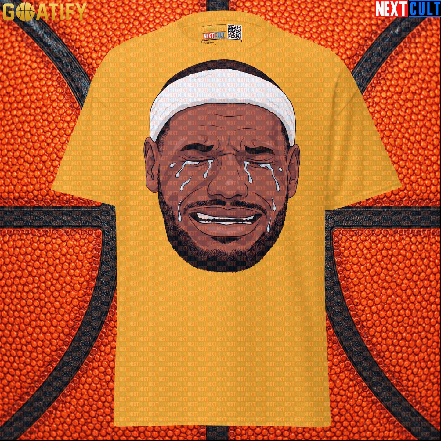Crying LeBron Meme T-Shirt – Funny NBA Basketball Graphic Tee Game Day Gift for Fans |  | ["Basketball", "LeBron James", "NBA"]