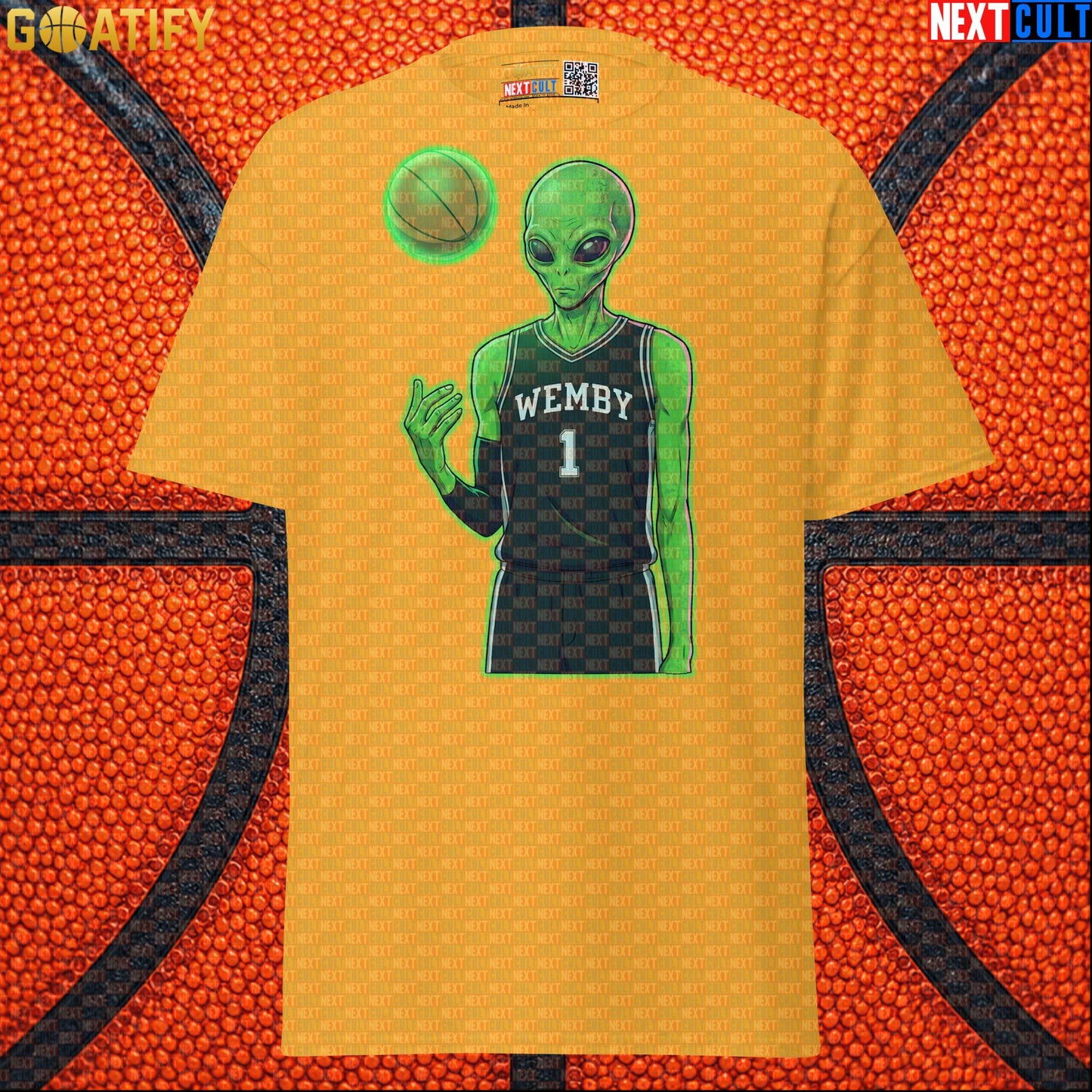 Basketball T-Shirt Alien Wemby Graphic for Spurs Fans, Victor Wembanyama Sci-Fi Gift |  | ["Basketball", "France", "NBA", "San Antonio Spurs", "Victor Wembanyama", "Wemby"]