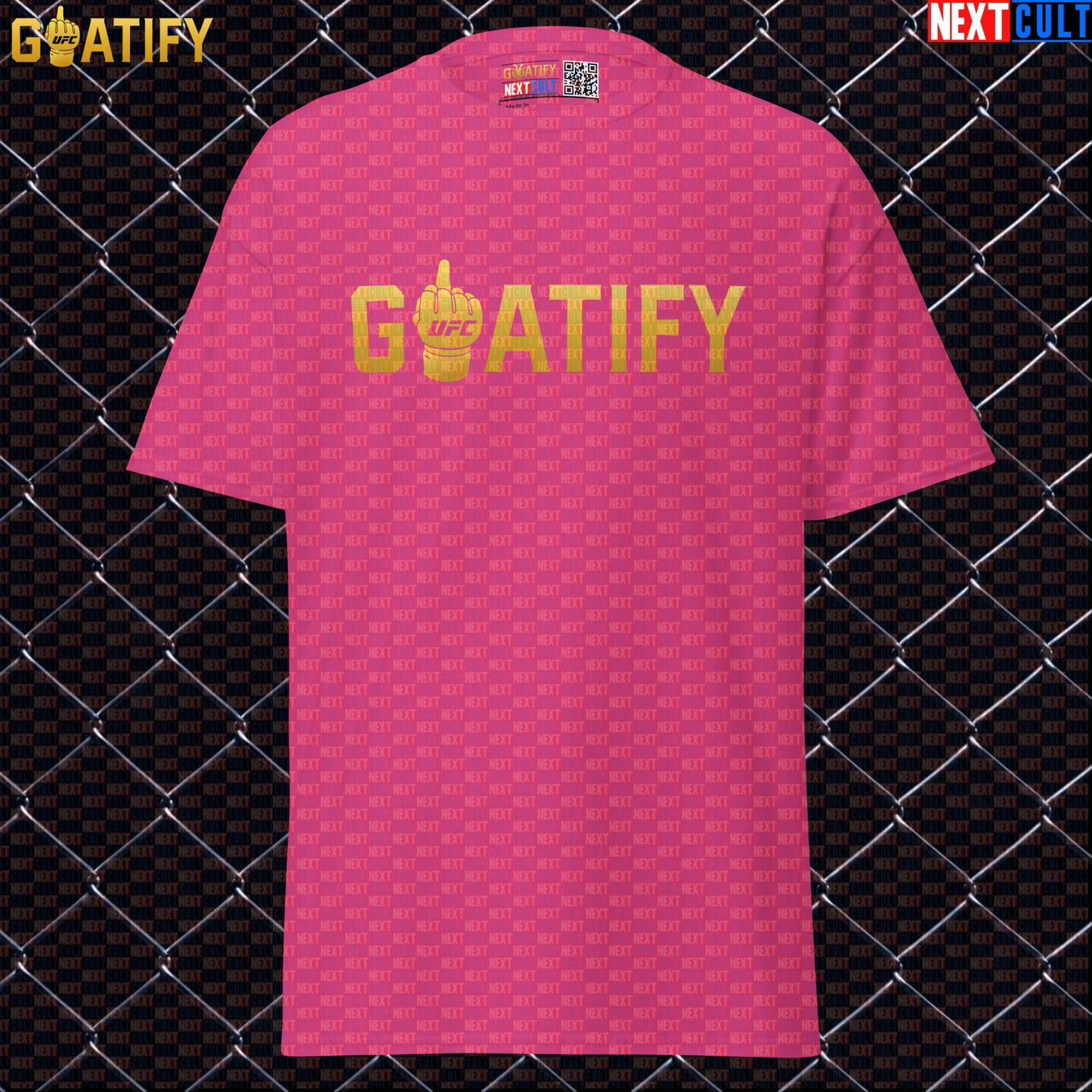 UFC GOAT T-Shirt Gold Middle Finger Fight Graphic for MMA Fans & Fighter Gifts | GOATIFY | T-shirts | ["Martial Arts", "MMA", "NCB", "UFC"]