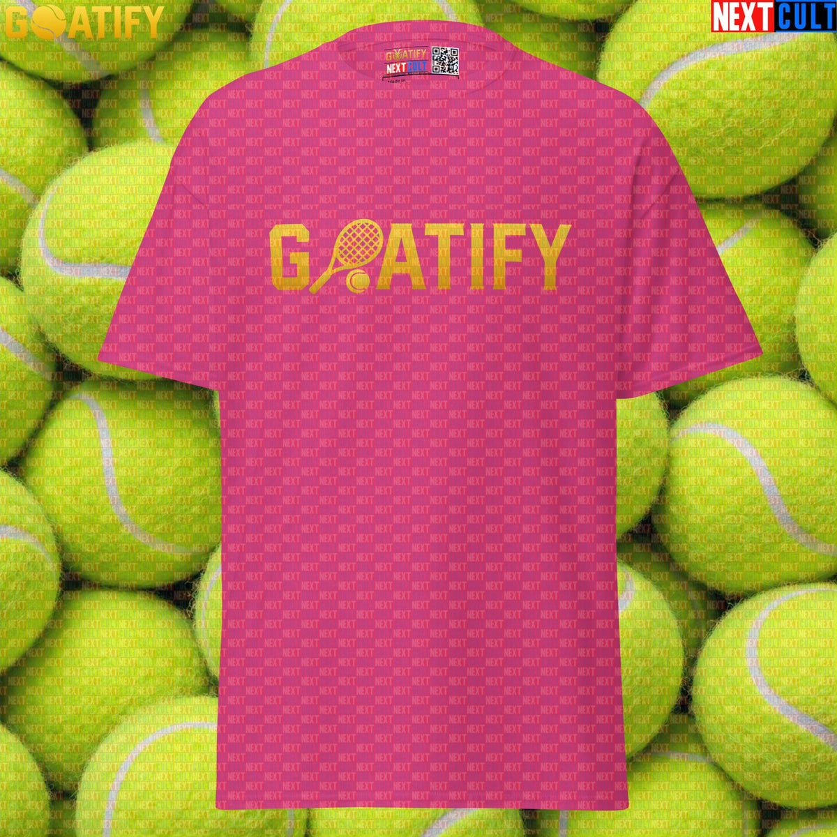Tennis GOAT T-Shirt Golden Racket & Ball Graphic for Players, Fans & Gifts | GOATIFY | T-shirts | ["NCB", "Tennis"]