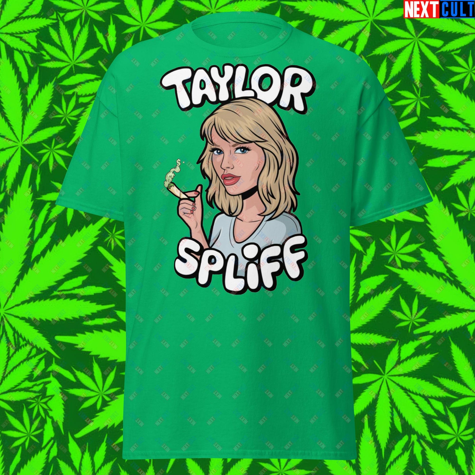 Taylor Spliff Pop Music Star Pothead Stoner Funny Weed Meme Unisex tee Irish Green T-shirts Music Weed Next Cult Brand