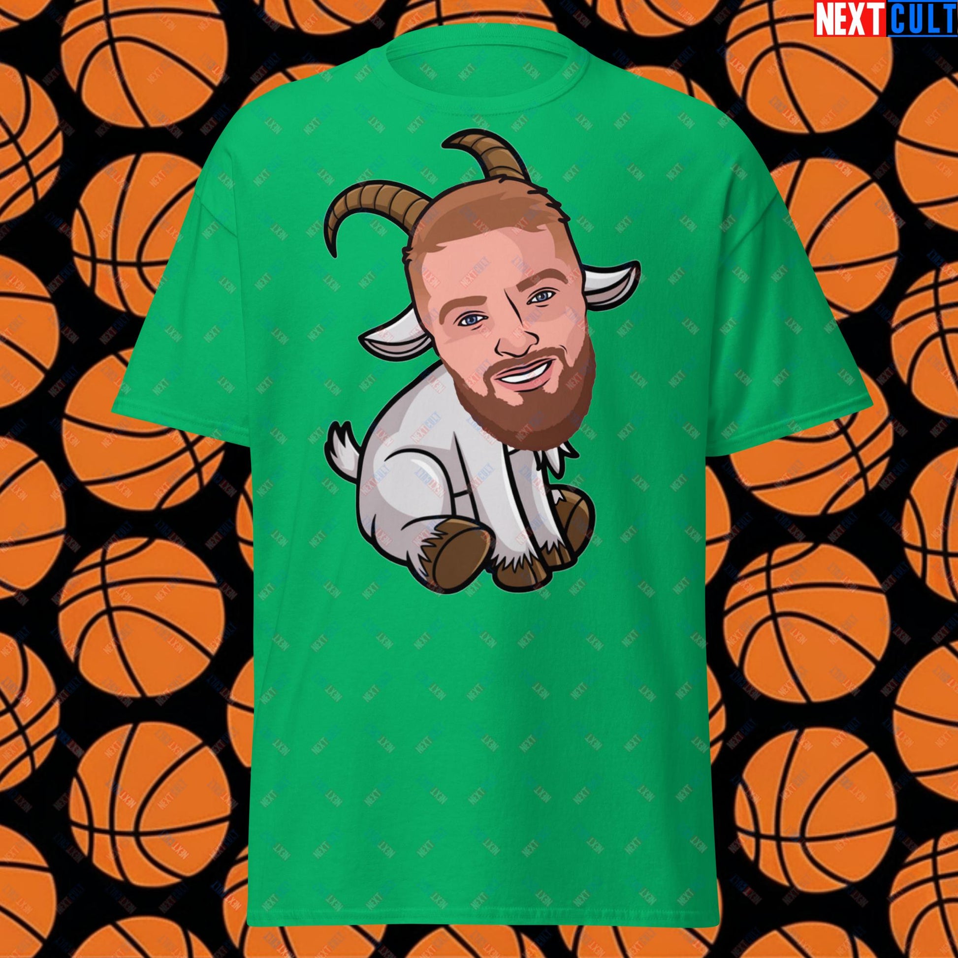 Domantas Sabonis GOAT T-Shirt - Funny Basketball Meme Casual Top - Greatest of All Time Tee for Sacramento Kings and Lithuania Fans - Perfect Gift for Basketball Lovers Irish Green T-shirts Basketball Domantas Sabonis G.O.A.T. NBA Sacramento Kings Next Cult Brand