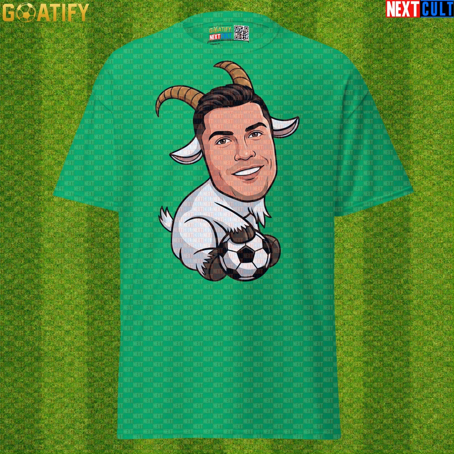 Cristiano Ronaldo T-Shirt – Funny GOAT Soccer Graphic Tee Gift for Portugal Football Fans |  | ["Al Nassr", "Cristiano Ronaldo", "Football", "Juventus", "Manchester United", "Portugal", "Real Madrid", "Soccer"]