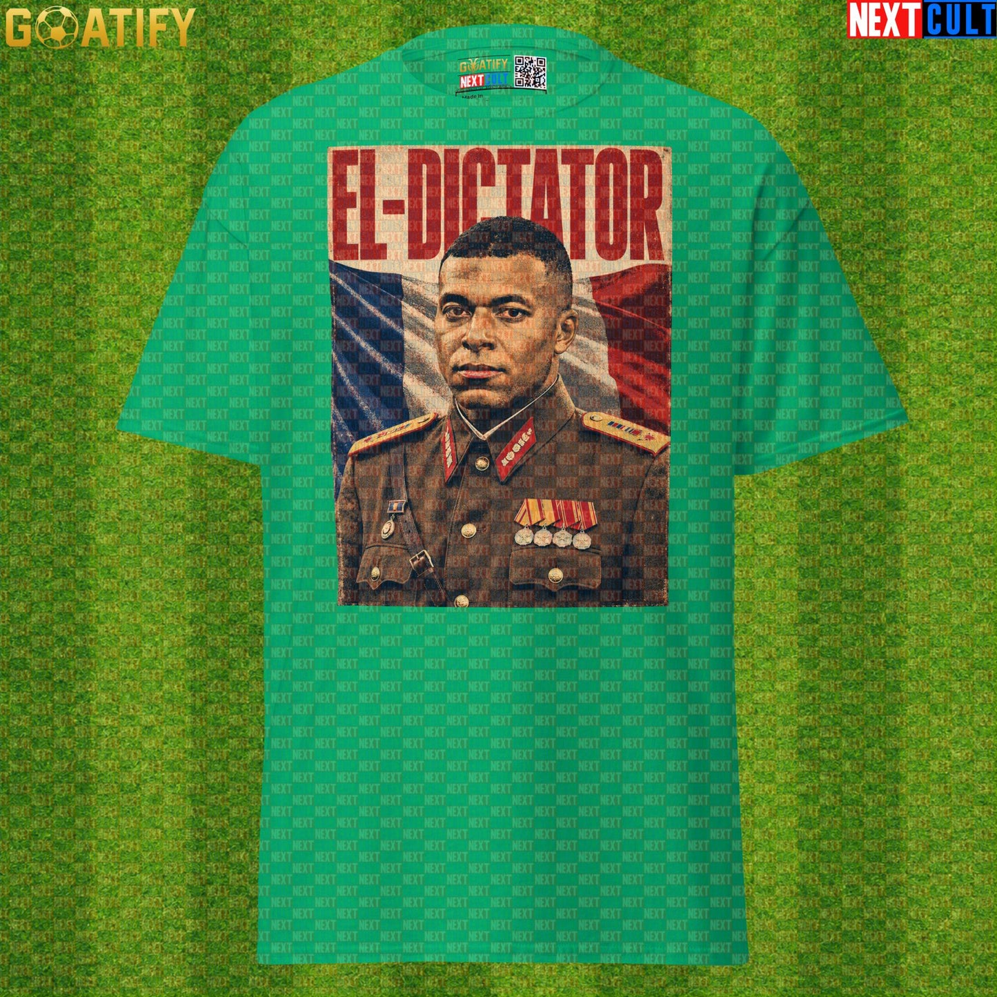 Kylian Mbappe T-Shirt – El Dictator Vintage Football Poster Graphic Tee for France Fans |  | ["Football", "France", "Kylian Mbappe", "PSG", "Real Madrid", "Soccer"]